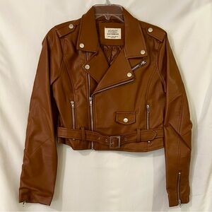 Ashley By 26 International Camel Tan Leather Jacket